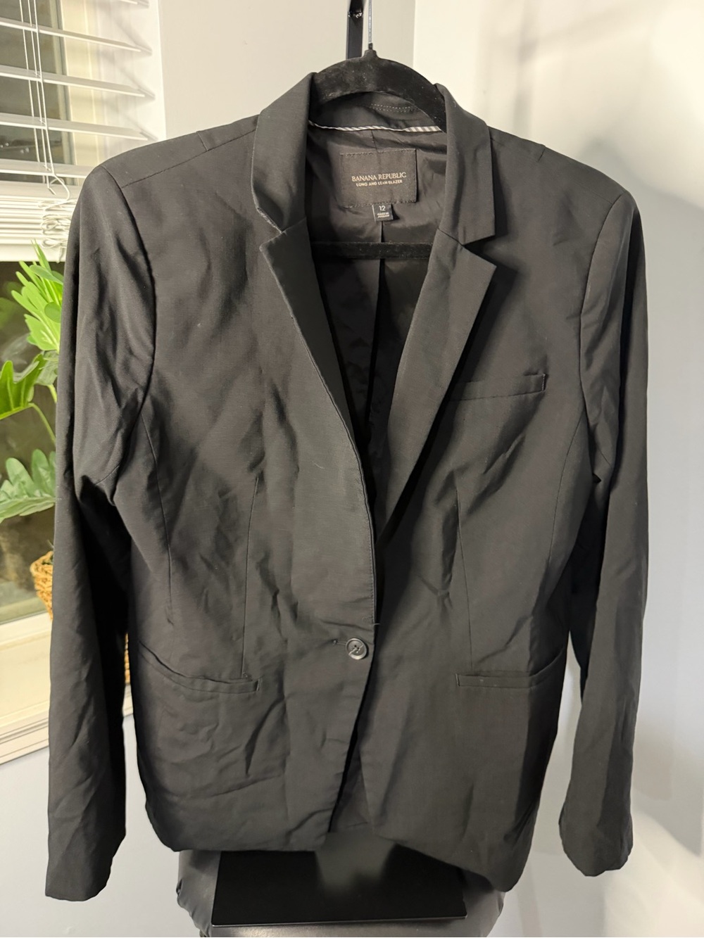 Banana Republic Black Women's Single-Button Blazer